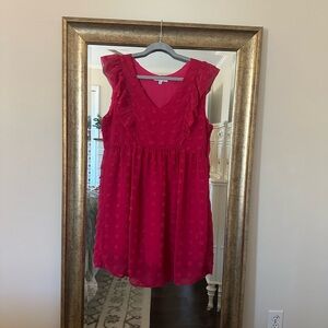 Charming Pink Ruffle Dress